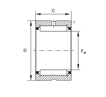 NKS Series Machined-Ring Needle Roller Bearing