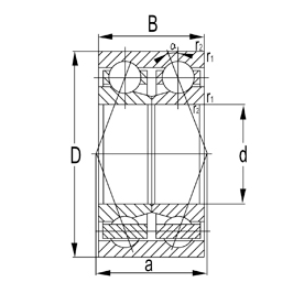 3200 Series Double row angular contact ball bearing