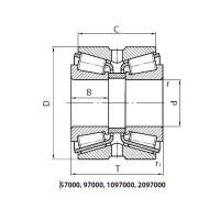 Double-row taper roller bearing