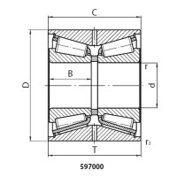 Double-row taper roller bearing