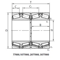 Four-row taper roller bearings