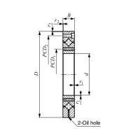 CRBF Mounting Holed Type High Rigidity Crossed Roller Bearings