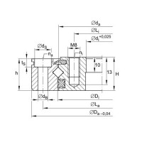 XU crossed roller slewing bearing