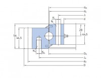 Medium size single row four-point contact ball slewing bearing