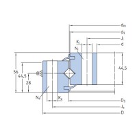 Medium size crossed cylindrical roller slewing bearings without a gear