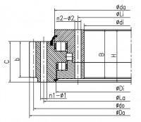 Three-row Crossed Roller Slewing Bearing With External Teeth