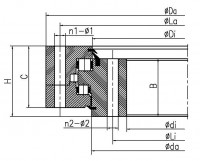 Three-row Crossed Roller Slewing Bearing Without Teeth