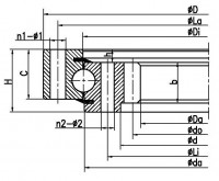 Four-point Contact Ball Slewing Bearing With Internal Teeth