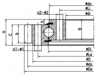 Four-point Contact Ball Slewing Bearing With External Teeth