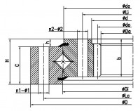 Cross cylindrical roller slewing bearing internal gear