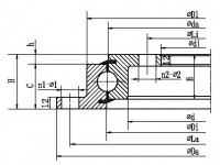 Four point contact ball slewing bearing (with flange)