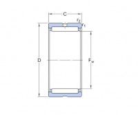 RNA49 Series Needle roller bearings with machined rings without an inner ring