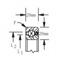 Metric Series Four Point Angular Contact Ball Bearing